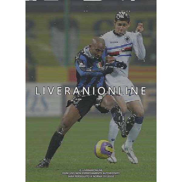 Milano 02/02/2007 coppa italia tim 2006/07 inter-sampdoria 0:0 nella foto dacourt olivier e ferrari gabriel enzo ph marco luzzani/ag aldo liverani s.a.s.
