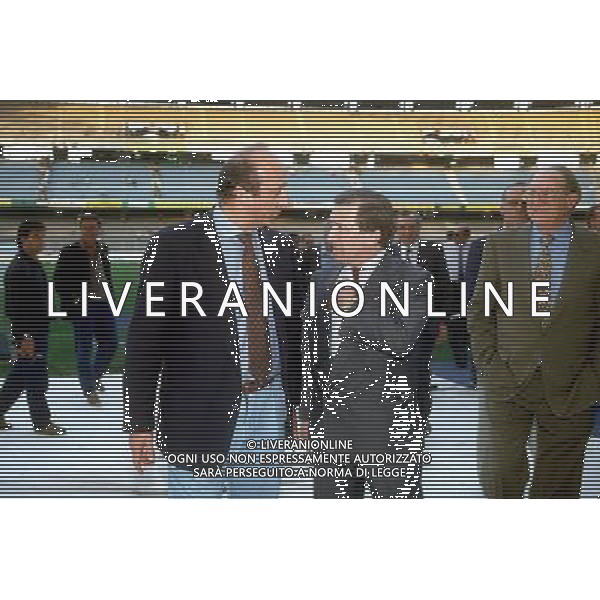 Torino - Pisa Mitropa Cup 1991 Nella foto : Luciano Moggi e Gian Mauro Borsano a fine partita Ph. Alessandro Falzone/Archivio Press Photo/Ag. Aldo Liverani 