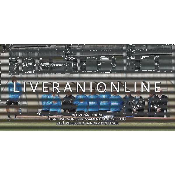 59¡Torneo Mondiale di Calcio Giovanile \'Coppa Carnevale\' di Viareggio - Rosignano Solvay(LI) - 12.02.2007 Inter - San Marino Nella Foto:Ph.Vitez/Panchina Inter all\'inno nazionale