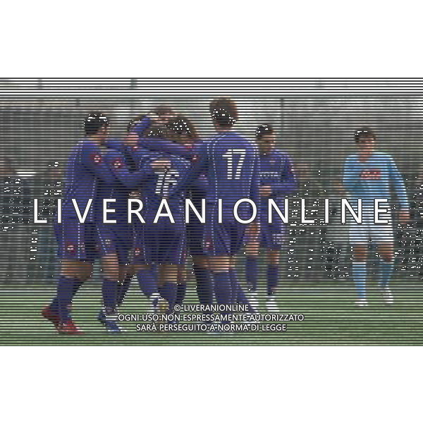 Fiorentina - Napoli 59¡Torneo Mondiale di Calcio Giovanile \'Coppa Carnevale\' di Viareggio - S.Donato(PI) - 09.02.2007 Nella Foto: abbracci Fiorentina esultanza Ph.Vitez/Ag. Aldo Liverani