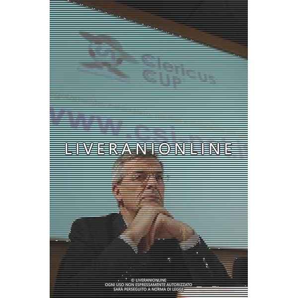 Roma, 20 02 2007 Conferenza stampa di presentazione della \'Clericus Cup\' prima edizione del campionato di calcio per preti e seminaristi provenienti da tutto il mondo promosso dal Csi. Nella foto: Mons. Carlo Mazza. ©Flavio Ianniello / Agenzia Aldo