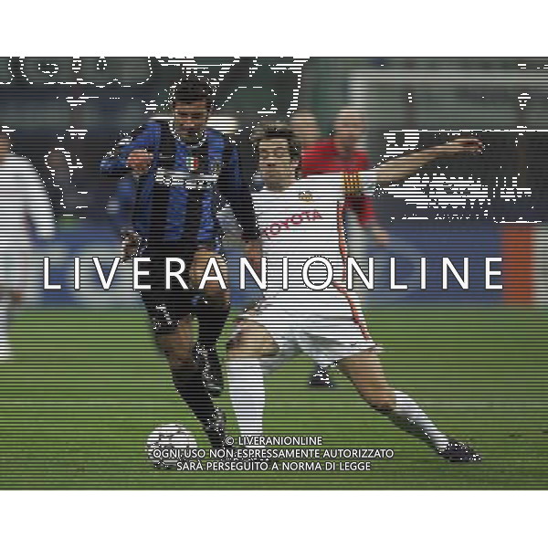 INTER - VALENCIA CHAMPIONS LEAGUE 21/02/2007 NELLA FOTO luis figo e albelda FOTO LUZZANI/AG. ALDO LIVERANI