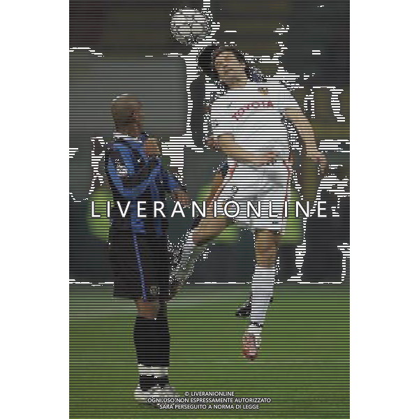 INTER - VALENCIA CHAMPIONS LEAGUE 21/02/2007 NELLA FOTO morientes, cordoba e maicon FOTO LUZZANI/AG. ALDO LIVERANI