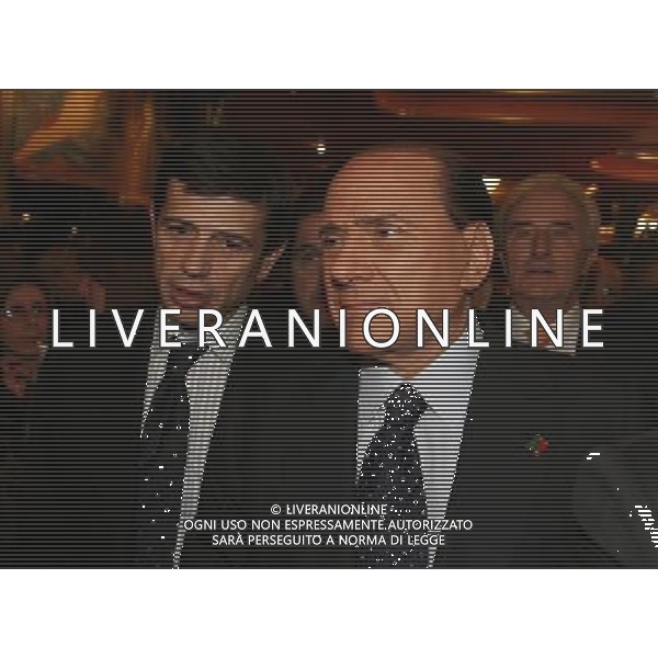 MILANO 26 FEBBRAIO 2007 HOTEL MARRIOTT CENA DI RACCOLTA FONDI ORGANIZZATA DAL COORDINAMENTO REGIONALE DI FORZA ITALIA NELLA FOTO: SILVIO BERLUSCONI E MAURIZIO LUPI PH FRANCESCO-AG ALDO LIVERANI