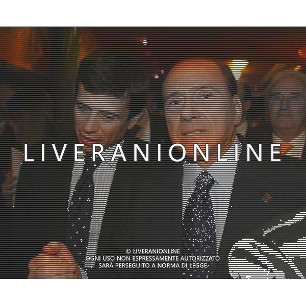 MILANO 26 FEBBRAIO 2007 HOTEL MARRIOTT CENA DI RACCOLTA FONDI ORGANIZZATA DAL COORDINAMENTO REGIONALE DI FORZA ITALIA NELLA FOTO: SILVIO BERLUSCONI E MAURIZIO LUPI PH FRANCESCO-AG ALDO LIVERANI