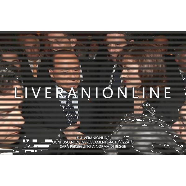MILANO 26 FEBBRAIO 2007 HOTEL MARRIOTT CENA DI RACCOLTA FONDI ORGANIZZATA DAL COORDINAMENTO REGIONALE DI FORZA ITALIA NELLA FOTO: SILVIO BERLUSCONI E MARIA STELLA GELMINI PH FRANCESCO-AG ALDO LIVERANI