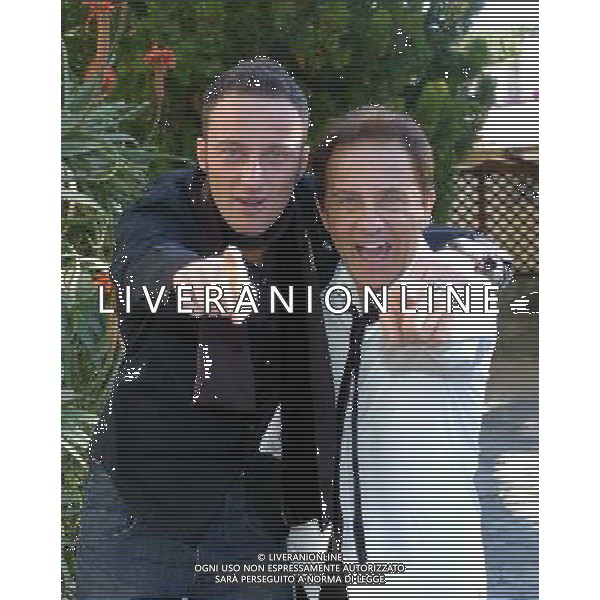 SAN REMO 27/2/2007 57esimo FESTIVAL DELLA CANZONE ITALIANA NELLA FOTO ROBI FACCHINETTI CON IL FIGLIO FRANCESCO FOTO AG ALDO LIVERANI