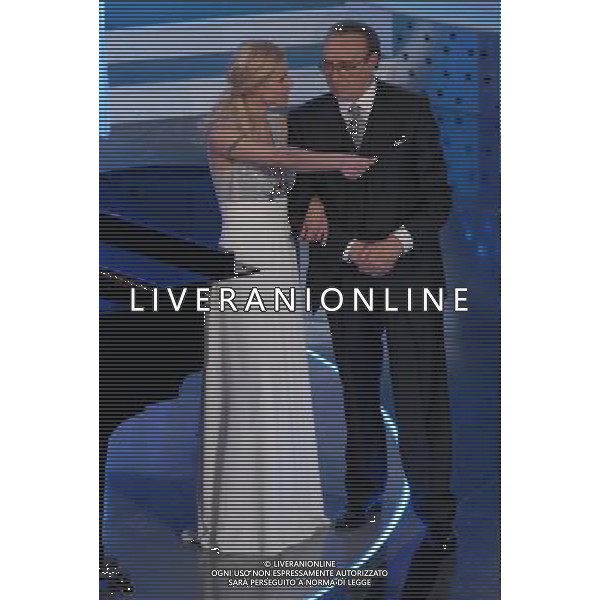 57 festival della canzone italiana Sanremo 02/03/2007 nella foto pippo baudo con michelle hunziker ph AG/Ag. Aldo Liverani