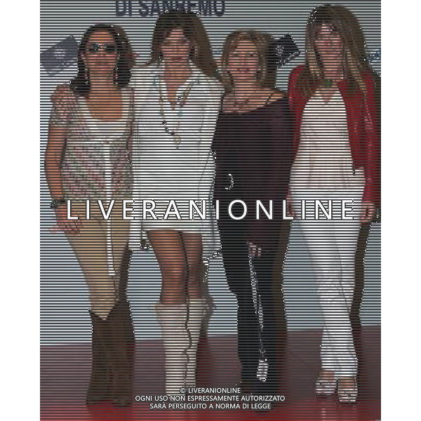 SAN REMO 3/3/2007 57° FESTIVAL DELLA CANZONE ITALIANA NELLA FOTO LE DONNE DELLA GIURIA DI QUALITA\': BARBARA PALOMBELLI, ALBA PARIETTI, LUNETTA SAVINO E SERENA AUTIERI FOTO ROMANO/AG ALDO LIVERANI