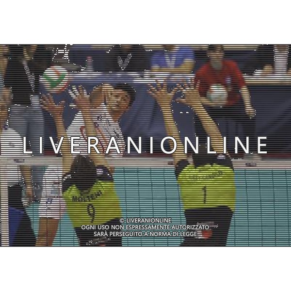 milano 03-03-2007 ergo volley land 2007 tim cup A1 final four m. roma volley - maggiora latina nella foto vissotto, molteni e mastrangelo ph marco luzzani/ag. aldo liverani s.a.s.