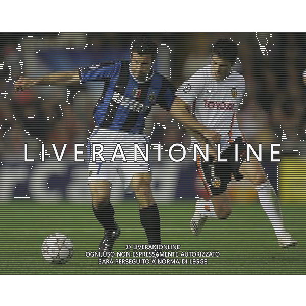 VALENCIA-INTER CHAMPIONS LEAGUE 06/03/2007 NELLA FOTO FIGO-VILLA FOTO ANDREOLI-ALDO LIVERANI
