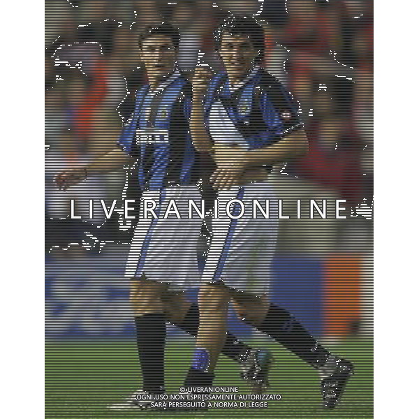 VALENCIA-INTER CHAMPIONS LEAGUE 06/03/2007 NELLA FOTO BURDISSO-ZANETTI FOTO ANDREOLI-ALDO LIVERANI