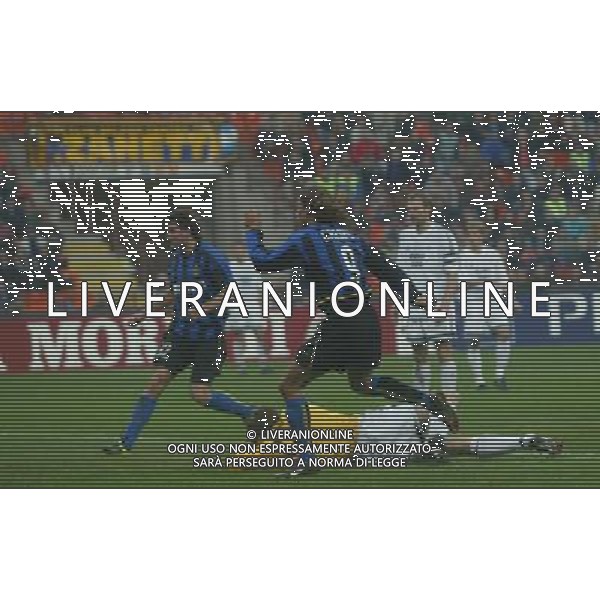 INTER-ROSENBORG 31/10/2002 CHAMPIONS LEAGUE NELLA FOTO GOL CRESPO AGENZIA ALDO LIVERANI