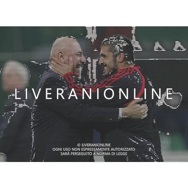 Milano 07/03/2007 Champions League 2006/07 milan-celtic 1:0 nella foto galliani adriano esulta con gattuso gennaro ph marco luzzani/ag aldo liverani s.a.s.