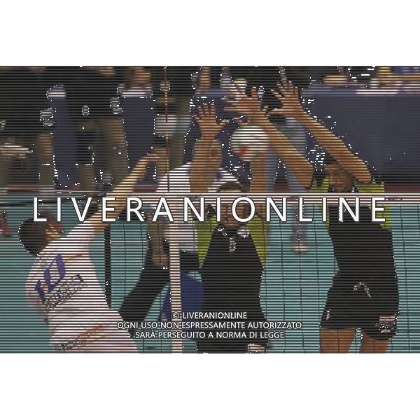 Milano 03/03/2007 TIM CUP A1Final Four 2007 M. Roma Volley - Maggiora Latina nella foto tofoli paolo, mastrangelo luigi e grbic vladimir ph marco luzzani/ag aldo liverani s.a.s.