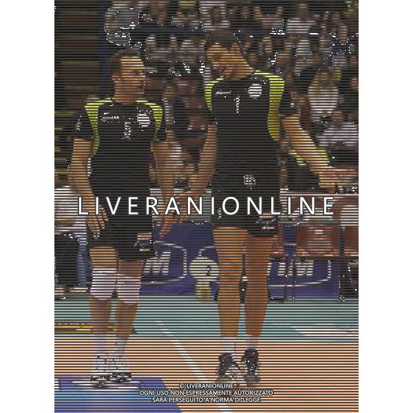 Milano 03/03/2007 TIM CUP A1Final Four 2007 M. Roma Volley - Maggiora Latina nella foto tofoli paolo e mastrangelo luigi ph marco luzzani/ag aldo liverani s.a.s.