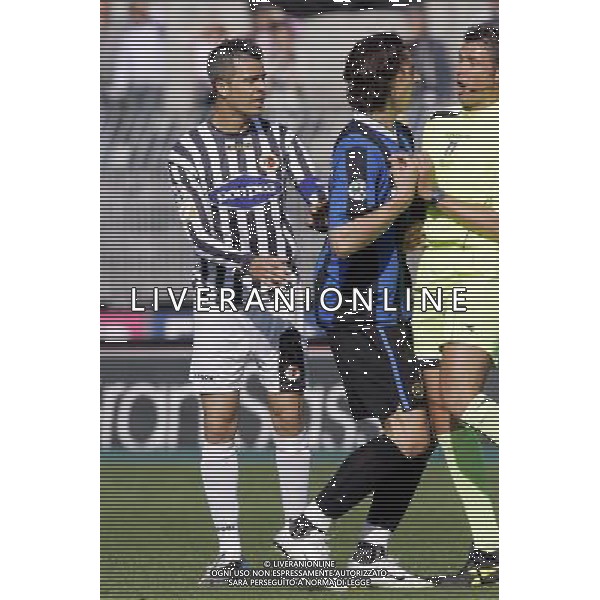 Ascoli-Inter Campionato di calcio serie A 18/03/2007 nella foto: zlatan Ibrahimovic con arbitro rosetti ph rosa/Ag. Aldo Liverani