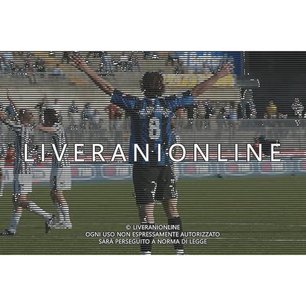 Ascoli-Inter Campionato di calcio serie A 18/03/2007 nella foto: esultanza dopo il secondo gol di zlatan Ibrahimovic ph rosa/Ag. Aldo Liverani