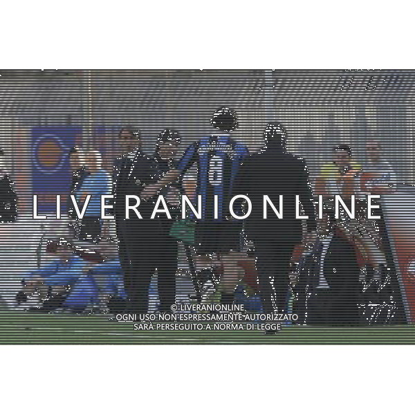 ASCOLI-INTER SERIE A TIM 2007 NELLA FOTO Mancini saluta Ibraimovic che esce AG ALDO LIVERANI