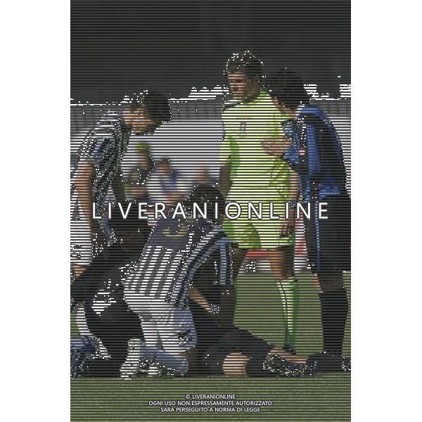 Ascoli-Inter Campionato Calcio serie A 18/03/2007 nella foto: luis figo a terra infortunato ph Rosa/Ag. Aldo Liverani