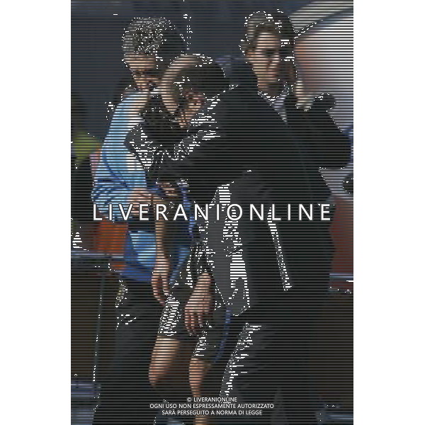 Ascoli-Inter Campionato Calcio serie A 18/03/2007 nella foto: luis figo infortunato viene medicato ph Rosa/Ag. Aldo Liverani