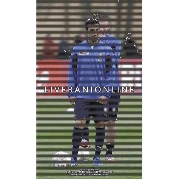 COVERCIANO 21/03/2007 NELLA FOTO Quagliarella e De Rossi durante gli allenamenti a Coverciano oggi pomeriggio. AG ALDO LIVERANI