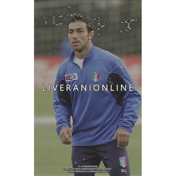 COVERCIANO 21/03/2007 NELLA FOTO Quagliarella durante gli allenamenti a Coverciano oggi pomeriggio. AG ALDOL IVERANI