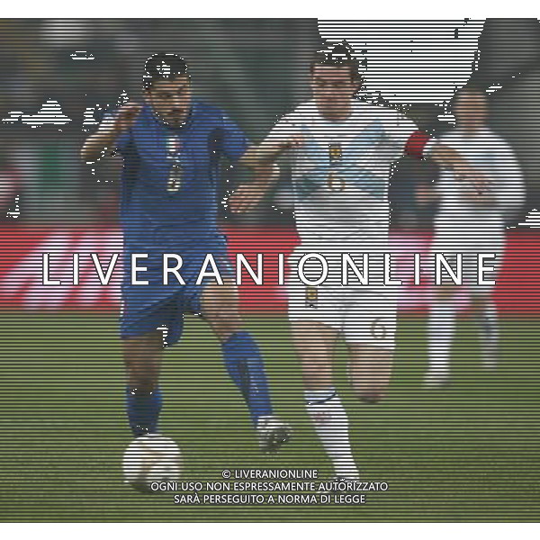 Bari - 28 / 03 / 2007 - Stadio \'San Nicola\' - Qualificazioni EURO 2008 - Italia Vs Scozia - nella foto: Gennaro Gattuso e Barry Ferguson ph Corradetti / ag. Aldo Liverani