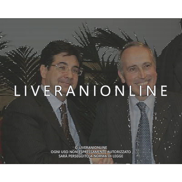 Roma - 02 / 04 / 2007 - Hotel Marriott - Elezione del Presidente Federale - nella foto: Luca PANCALLI e Giancarlo ABETE ph Corradetti / ag. Aldo Liverani