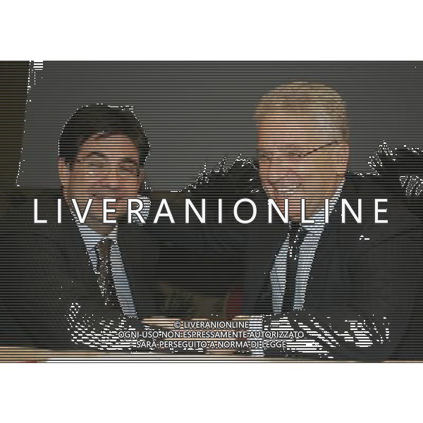 Roma - 02 / 04 / 2007 - Hotel Marriott - Elezione del Presidente Federale - nella foto: Antonio MATARRESE e Luca PANCALLI ph Corradetti / ag. Aldo Liverani