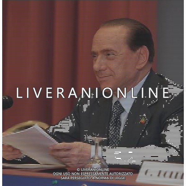 MILANO 2/4/2007 HOTEL MICHELANGELO VIA SCARLATTI, 33 ASSEMBLEA PUBBLICA DEL PARTITO DEI PENSIONATI NELLA FOTO SILVIO BERLUSCONI FOTO BONFANTI/AG ALDO LIVERANI