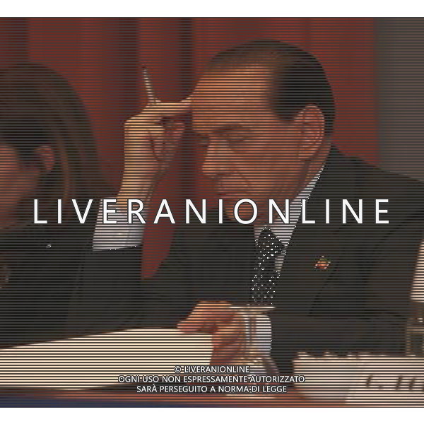 MILANO 2/4/2007 HOTEL MICHELANGELO VIA SCARLATTI, 33 ASSEMBLEA PUBBLICA DEL PARTITO DEI PENSIONATI NELLA FOTO SILVIO BERLUSCONI FOTO BONFANTI/AG ALDO LIVERANI