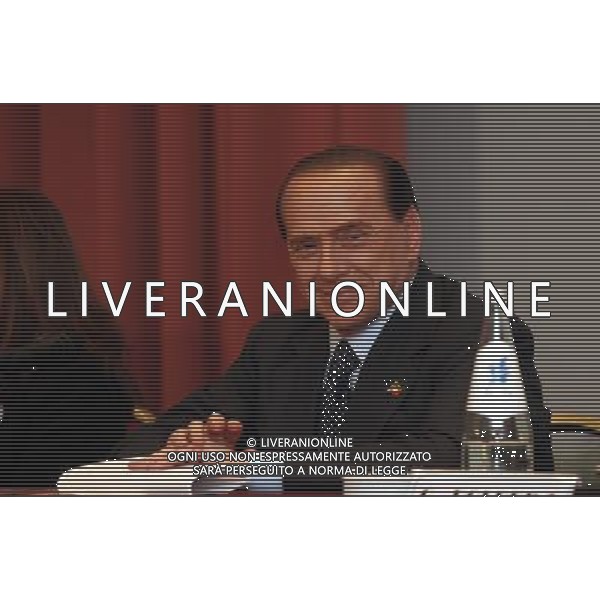 MILANO 2/4/2007 HOTEL MICHELANGELO VIA SCARLATTI, 33 ASSEMBLEA PUBBLICA DEL PARTITO DEI PENSIONATI NELLA FOTO SILVIO BERLUSCONI FOTO BONFANTI/AG ALDO LIVERANI