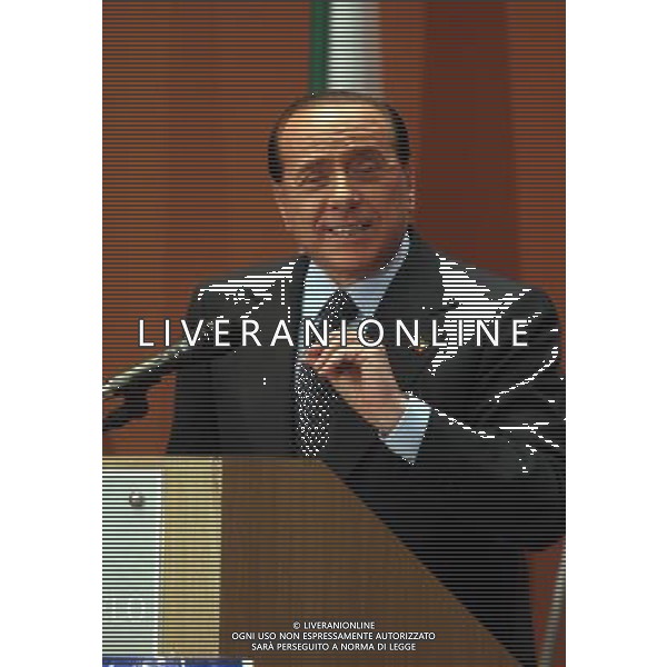 MILANO 2/4/2007 HOTEL MICHELANGELO VIA SCARLATTI, 33 ASSEMBLEA PUBBLICA DEL PARTITO DEI PENSIONATI NELLA FOTO SILVIO BERLUSCONI FOTO BONFANTI/AG ALDO LIVERANI