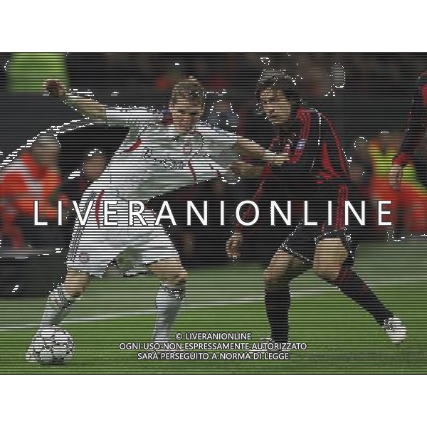 Milano 03/04/2007 champions league 2006/07 milan-bayern monaco 2:2 nella foto schweinsteiger e pirlo ph marco luzzani/ag aldo liverani s.a.s.