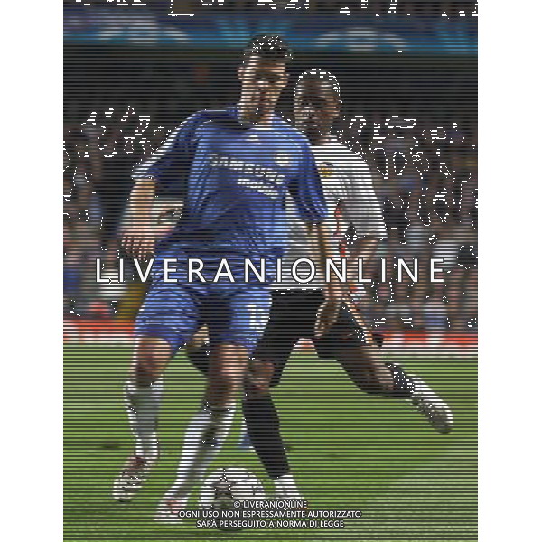 Chelsea - Valencia, Champions League Quarter Final First Leg, Stamford Bridge, London , Date 040407 nella foto Miguel Luis and Michael Ballack Ph by Marcello Pozzetti IPS /Ag. Aldo Liverani
