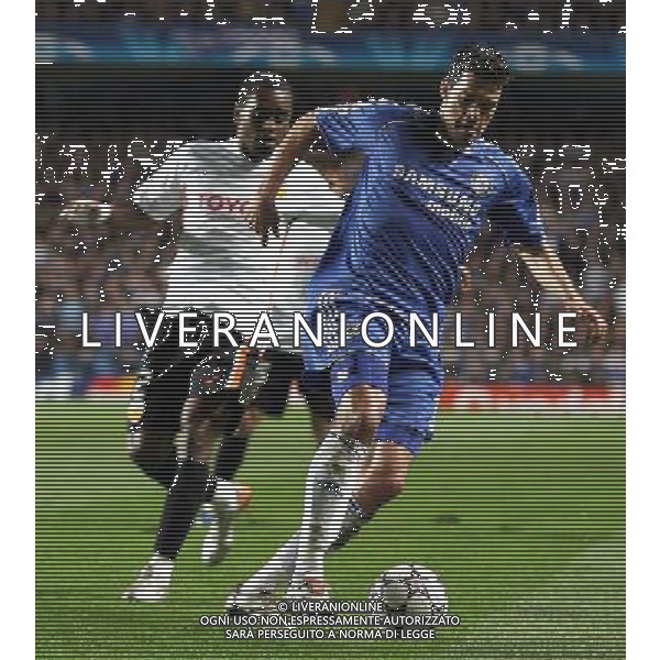 Chelsea - Valencia, Champions League Quarter Final First Leg, Stamford Bridge, London , Date 040407 nella foto Miguel Luis and Michael Ballack Ph by Marcello Pozzetti IPS /Ag. Aldo Liverani