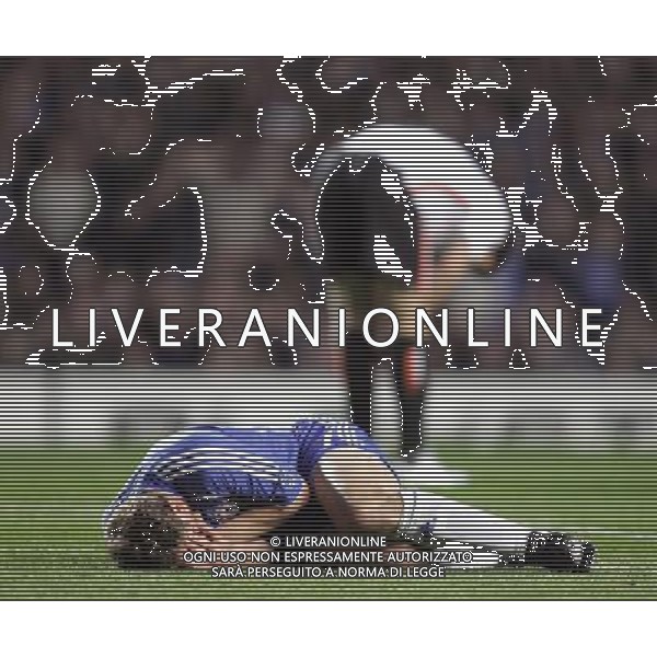 Chelsea - Valencia, Champions League Quarter Final First Leg, Stamford Bridge, London , Date 040407 nella foto Andriy Shevchenko a terra infortunato Ph by Marcello Pozzetti IPS /Ag. Aldo Liverani