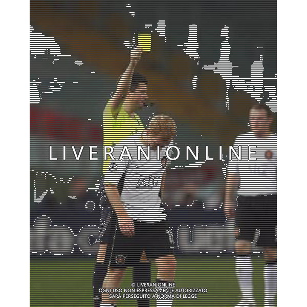 Roma - Manchester United - UEFA Champions League Andata Quarti di Finale Stadio Olimpico 04/04/2007 nella foto: La prima ammonizione di Paul SCHOLES ph Corradetti / Ag. Aldo Liverani