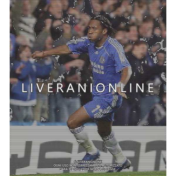 Chelsea - Valencia, Champions League Quarter Final First Leg, Stamford Bridge, London , Date 040407 nella foto esultanza dopo il gol di Didier Drogba del 1-1 Ph by Ian Kington IPS /Ag. Aldo Liverani