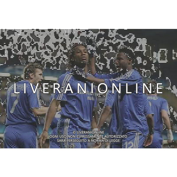 Chelsea - Valencia, Champions League Quarter Final First Leg, Stamford Bridge, London , Date 040407 nella foto esultanza dopo il gol di Didier Drogba del 1-1 Ph by Ian Kington IPS /Ag. Aldo Liverani