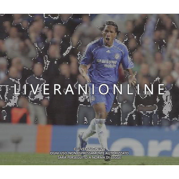 Chelsea - Valencia, Champions League Quarter Final First Leg, Stamford Bridge, London , Date 040407 nella foto esultanza dopo il gol di Didier Drogba del 1-1 Ph by Ian Kington IPS /Ag. Aldo Liverani
