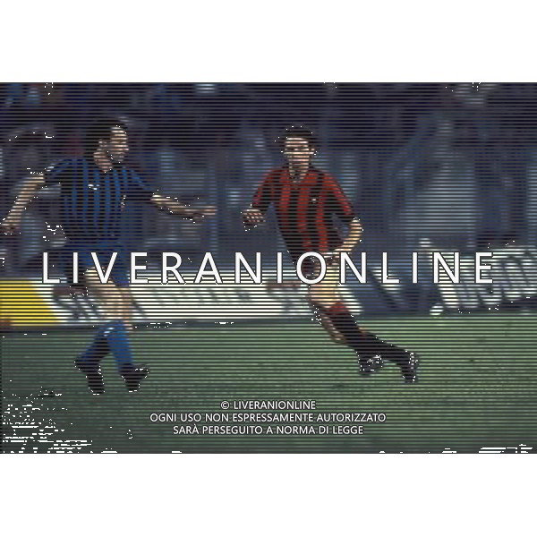 Inter - Milan Mundialito 1981 nella foto Giampiero Marini con Franco Baresi ph archivio aldo liverani