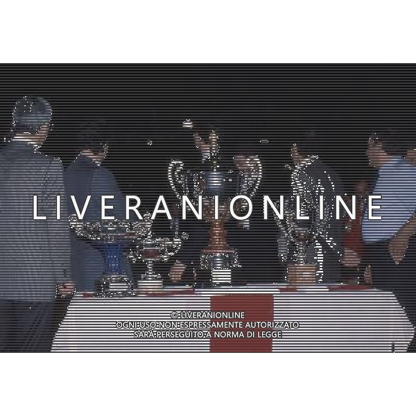 Premiazione Mundialito 1987 nella foto i trofei ph archivio aldo liverani