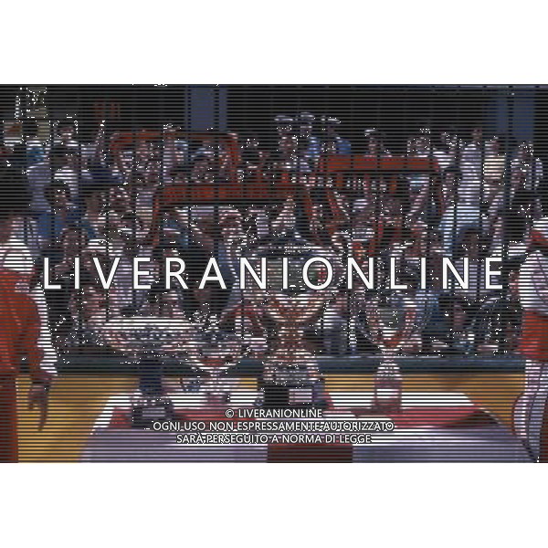 Premiazione Mundialito 1987 nella foto i trofei ph archivio aldo liverani