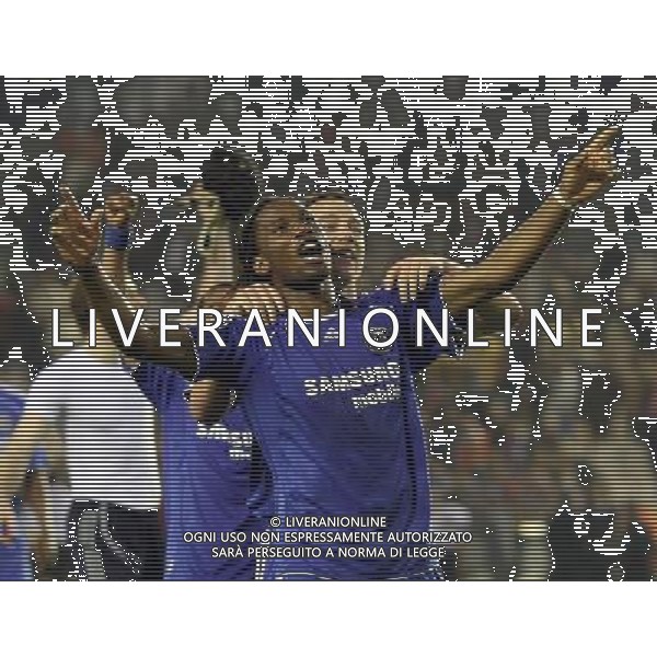 Valencia - Chelsea Champions League Quarter Finals second leg in Valencia 10/04/2007 nella foto esultanza di John Terry and Didier Drogba a fine gara pic Marcello Pozzetti©IPS Photo Agency/Ag. Aldo Liverani