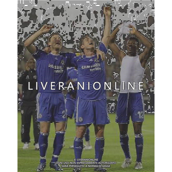 Valencia - Chelsea Champions League Quarter Finals second leg in Valencia 10/04/2007 nella foto esultanza di John Terry and Frank Lampard a fine gara pic Marcello Pozzetti©IPS Photo Agency/Ag. Aldo Liverani