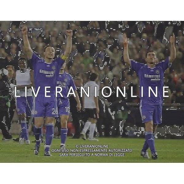 Valencia - Chelsea Champions League Quarter Finals second leg in Valencia 10/04/2007 nella foto esultanza di John Terry and Frank Lampard a fine gara pic Marcello Pozzetti©IPS Photo Agency/Ag. Aldo Liverani