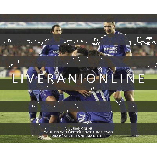 Valencia - Chelsea Champions League Quarter Finals second leg in Valencia 10/04/2007 nella foto abbracci esultanza di Frank Lampard pic Marcello Pozzetti©IPS Photo Agency/Ag. Aldo Liverani