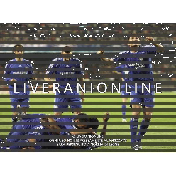 Valencia - Chelsea Champions League Quarter Finals second leg in Valencia 10/04/2007 nella foto esultanza di Michael Ballack pic Marcello Pozzetti©IPS Photo Agency/Ag. Aldo Liverani